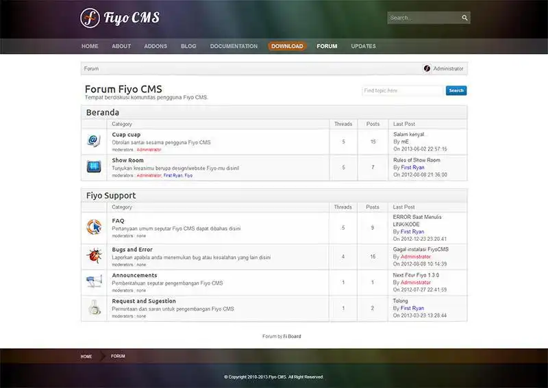 Mag-download ng web tool o web app na Fiyo CMS