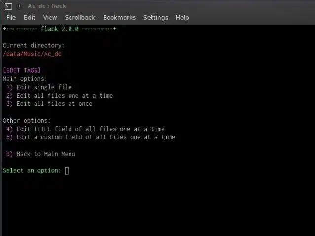 Download web tool or web app flack - edit FLAC tags from command line