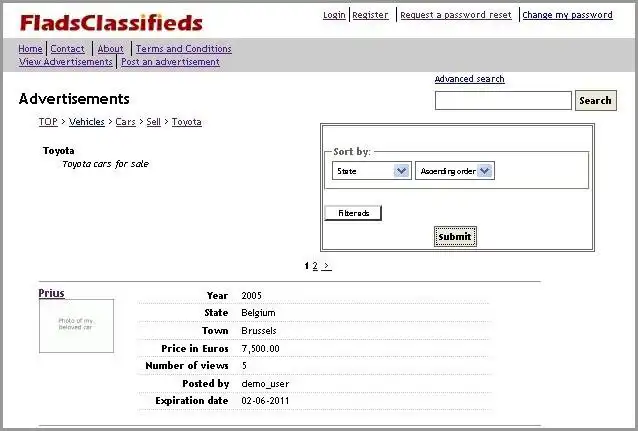 Download webtool of webapp FladsClassifieds