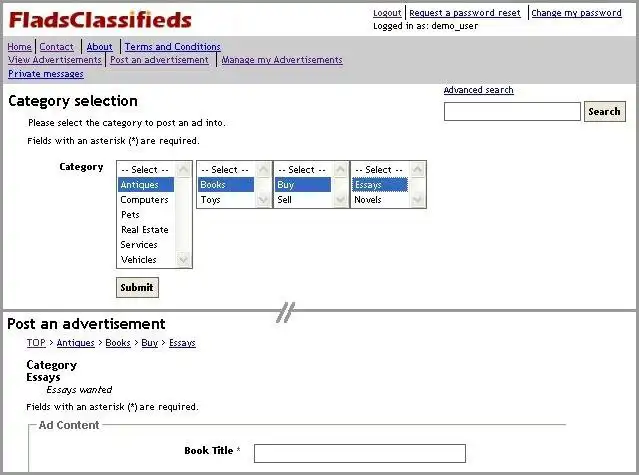 Download web tool or web app FladsClassifieds