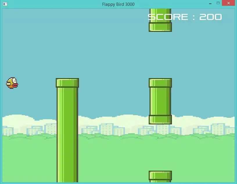 웹 도구 또는 웹 앱 Flappy Bird 3000 다운로드 - Linux 온라인을 통해 Windows 온라인에서 실행할 수 있는 간단한 2D 게임