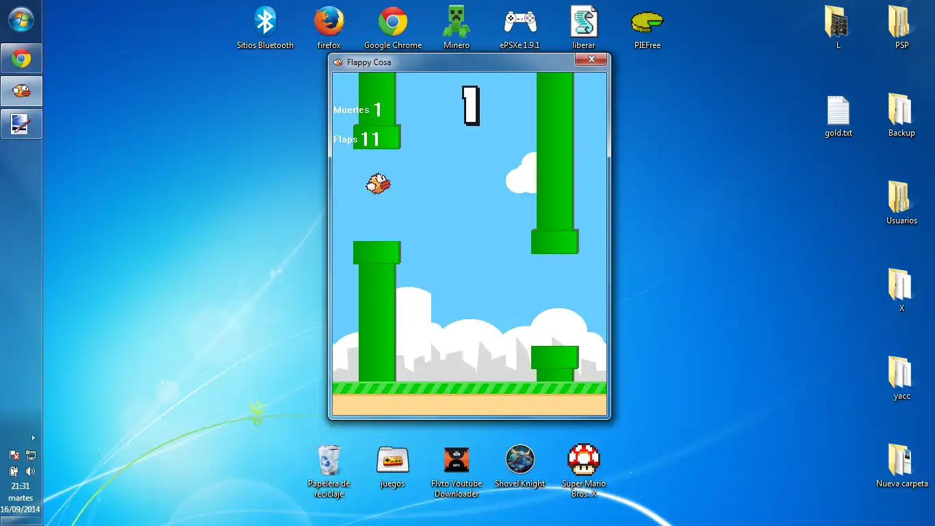 Download web tool or web app Flappy Bird pc to run in Windows online over Linux online