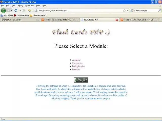 Mag-download ng web tool o web app Flash Cards PHP