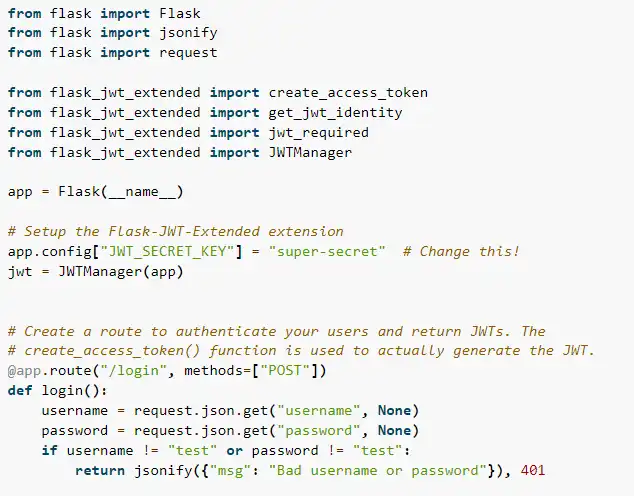 Descărcați instrumentul web sau aplicația web Flask-JWT-Extended