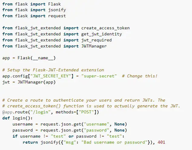 ابزار وب یا برنامه وب Flask-JWT-Extended را دانلود کنید