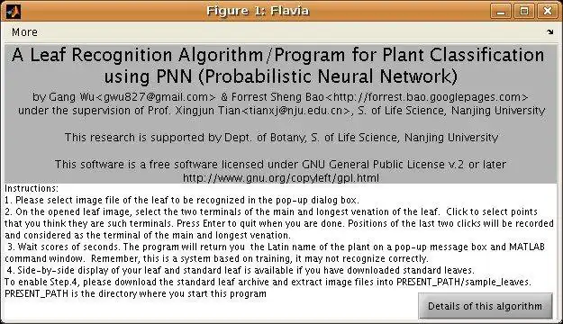 Download web tool or web app Flavia Plant Leaf Recognition System to run in Linux online