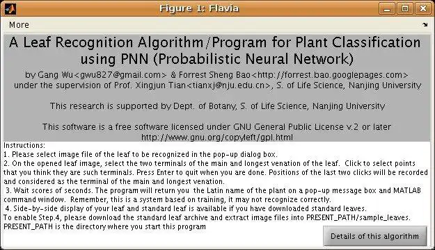Download web tool or web app Flavia Plant Leaf Recognition System to run in Windows online over Linux online