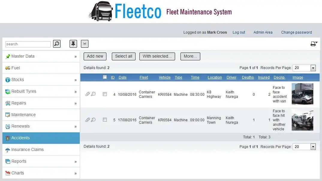 Descargue la herramienta web o la aplicación web Fleetco - Gestión de mantenimiento de flotas