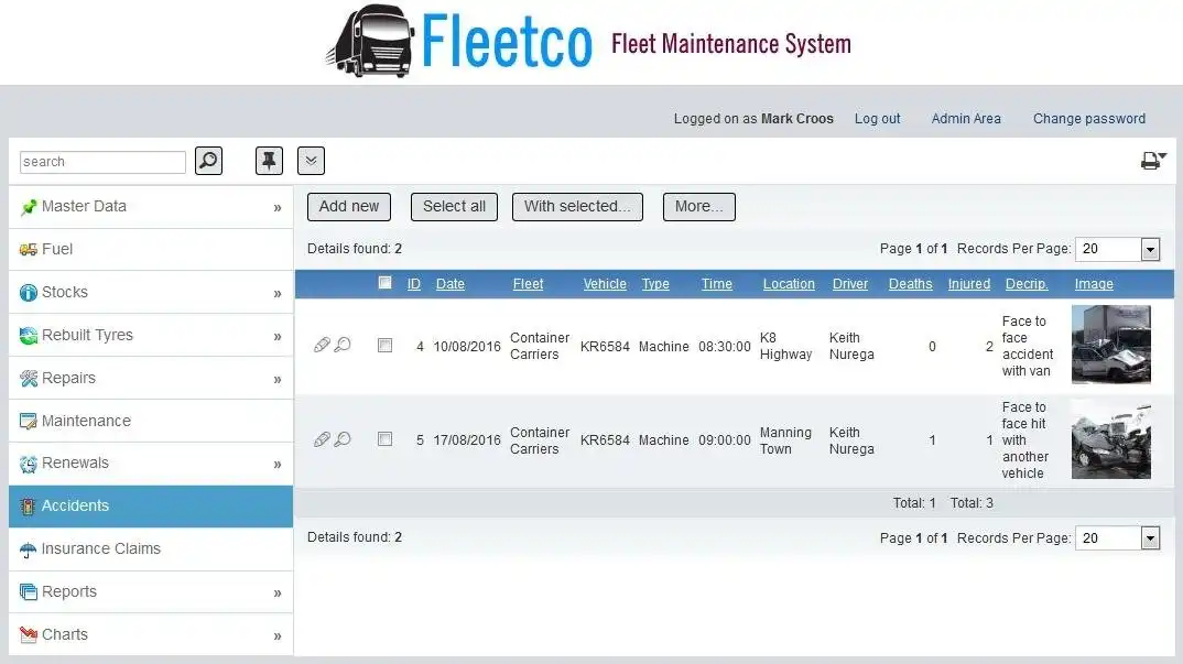 Download web tool or web app Fleetco - Fleet Maintenance Management