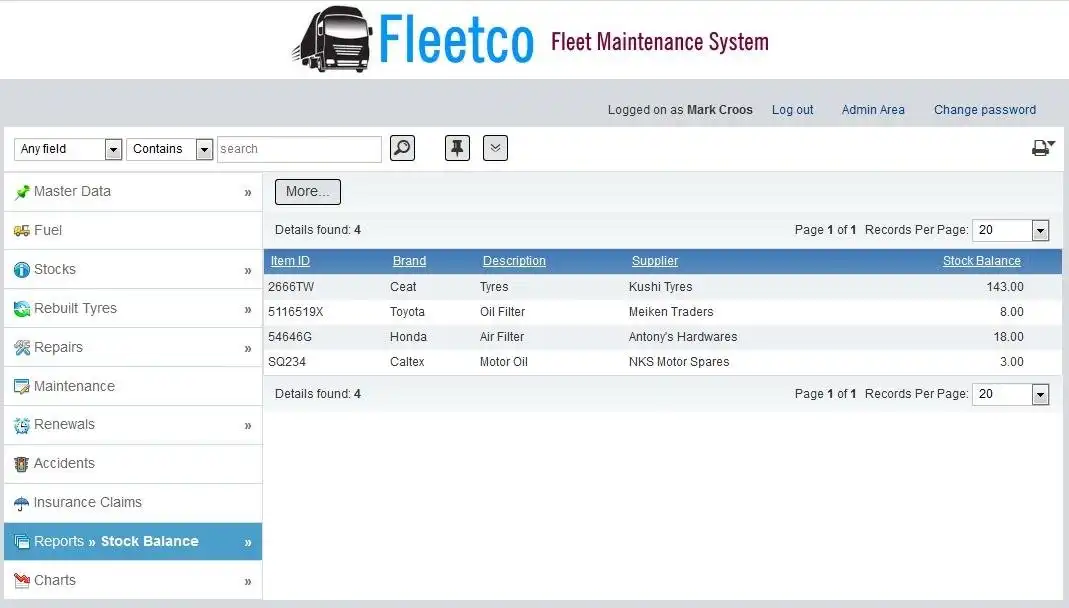 Завантажте веб-інструмент або веб-програму Fleetco - Fleet Maintenance Management