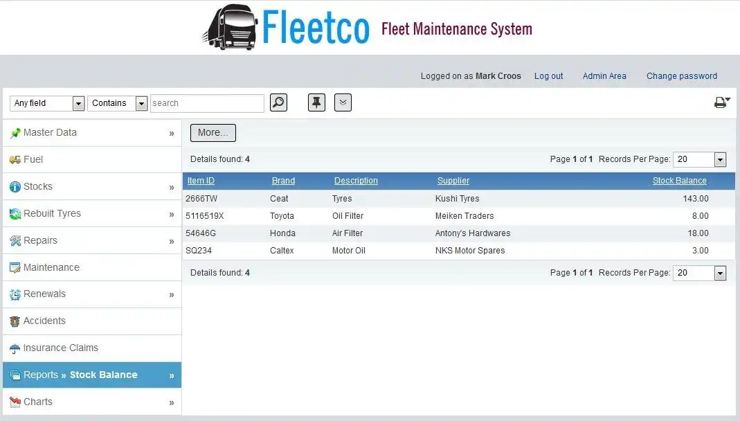 Download webtool of webapp Fleetco - Fleet Maintenance Management