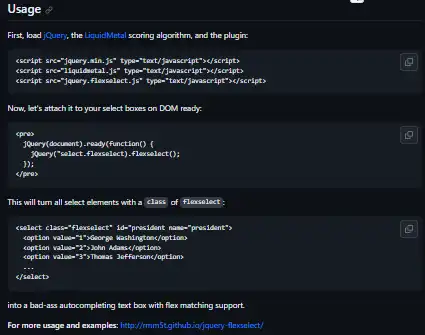 قم بتنزيل أداة الويب أو تطبيق الويب flexselect: مكون إضافي لـ jQuery