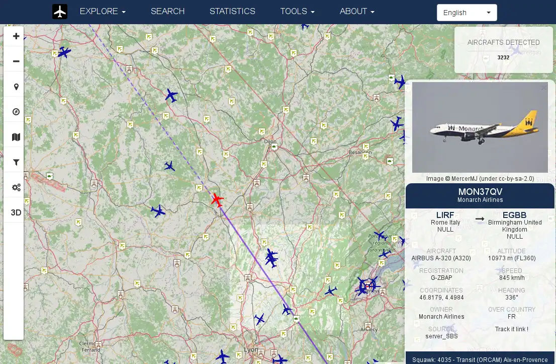 Descargue la herramienta web o la aplicación web FlightAirMap