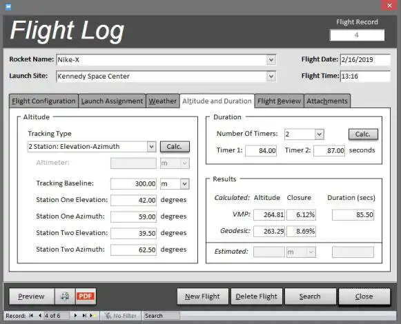 Mag-download ng web tool o web app Mga Flight Log