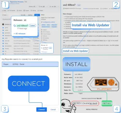 Unduh alat web atau aplikasi web Flipper Zero Unleashed Firmware