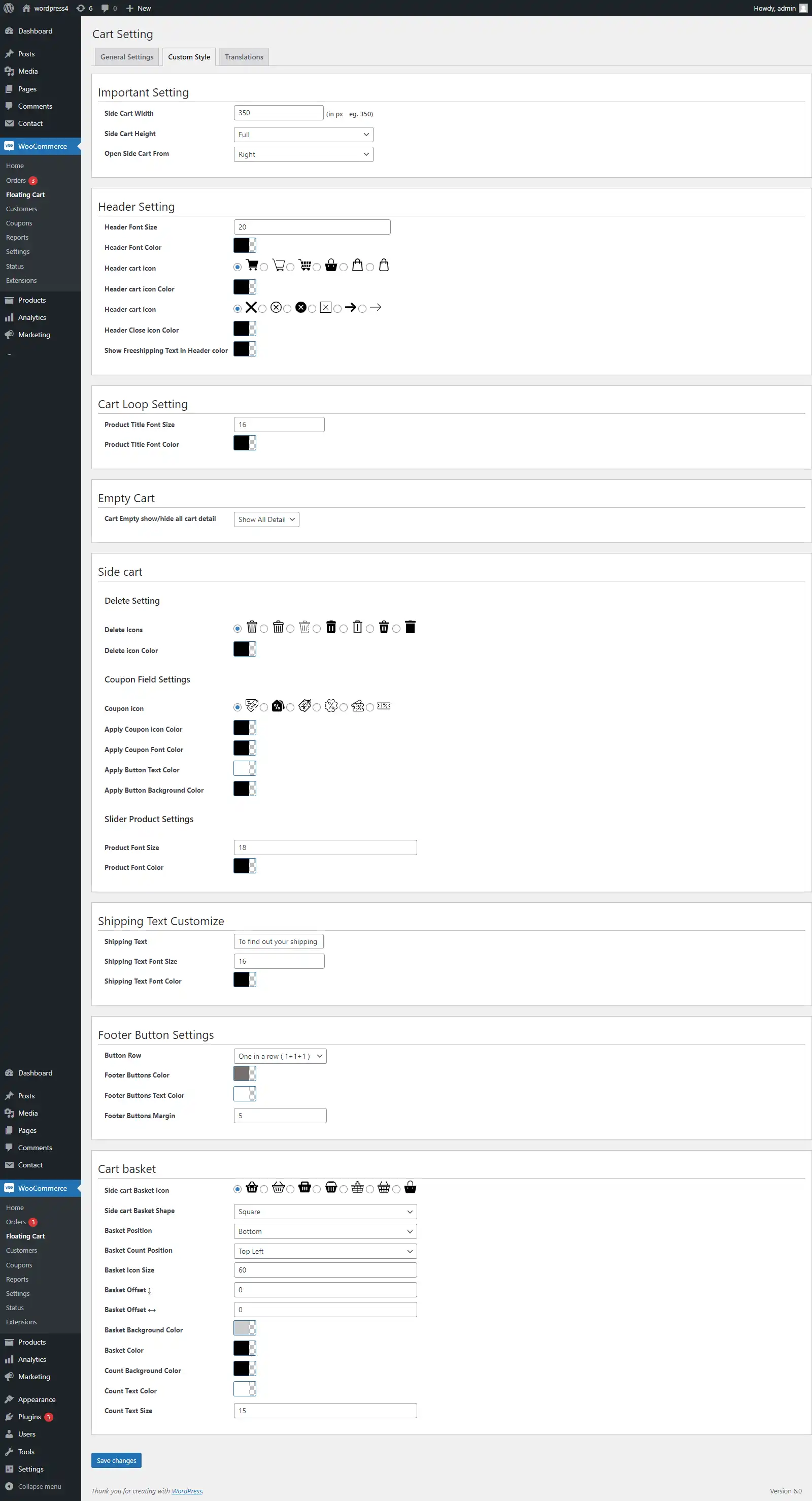 Unduh alat web atau aplikasi web Produk Keranjang Mengambang Untuk Woocommerce