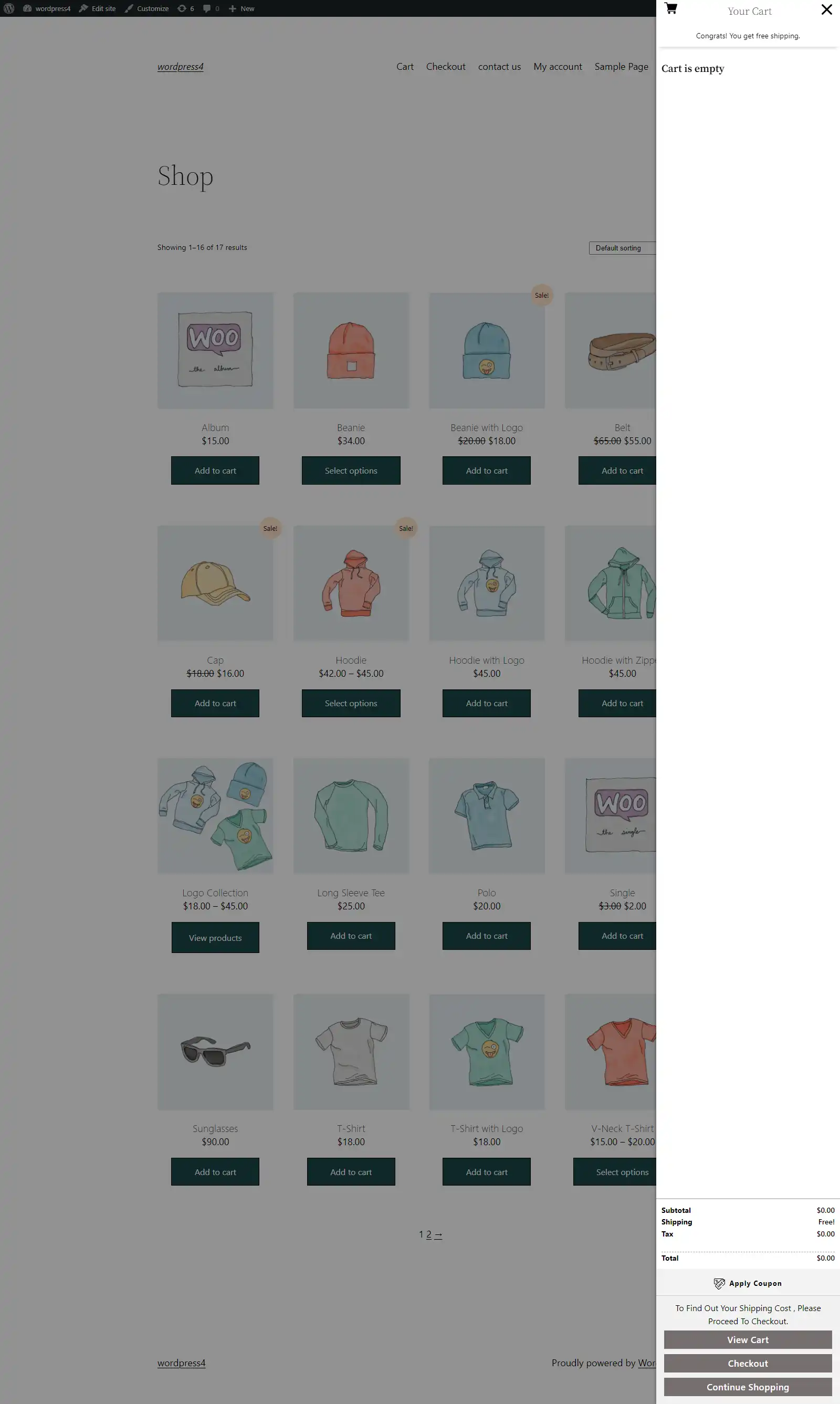 Download de webtool of web-app Floating Cart Product voor Woocommerce