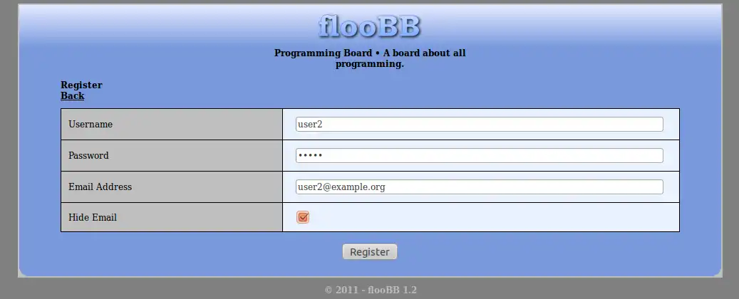 Download web tool or web app flooBB
