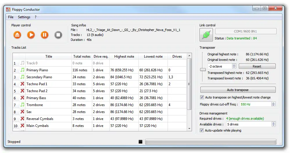 Завантажте веб-інструмент або веб-програму Floppy Conductor для роботи в Windows онлайн через Linux онлайн