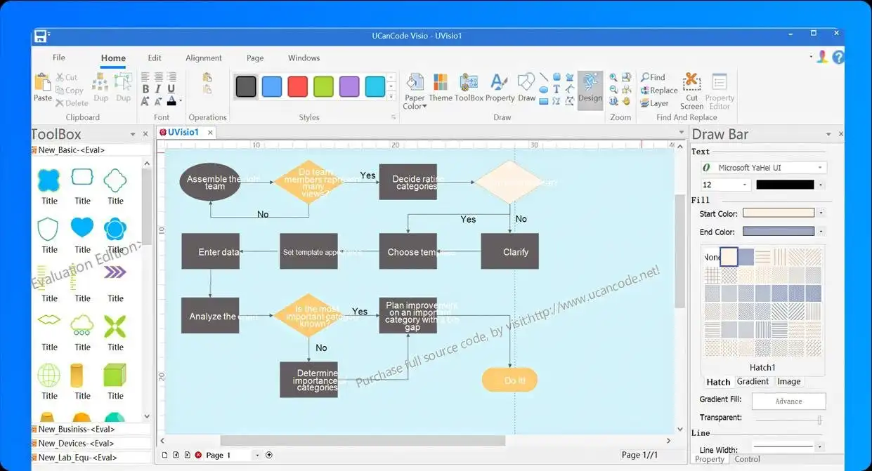 Laden Sie das Web-Tool oder die Web-App Flow Chart Control für C/C++ .NET herunter