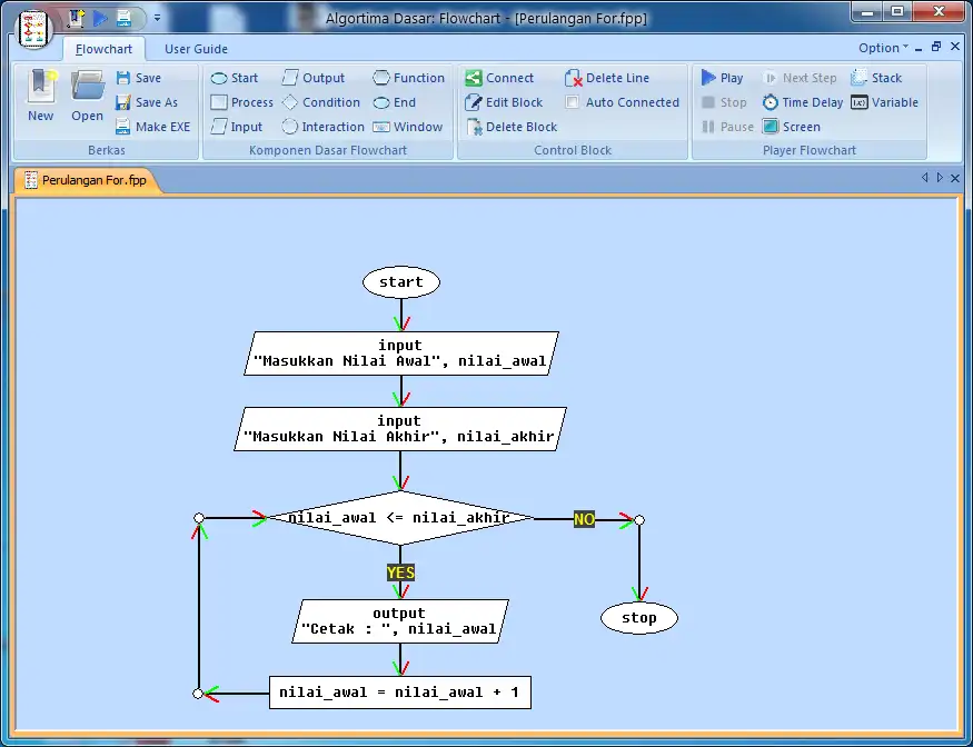 Descărcați instrumentul web sau aplicația web Flowchart Visual Programming