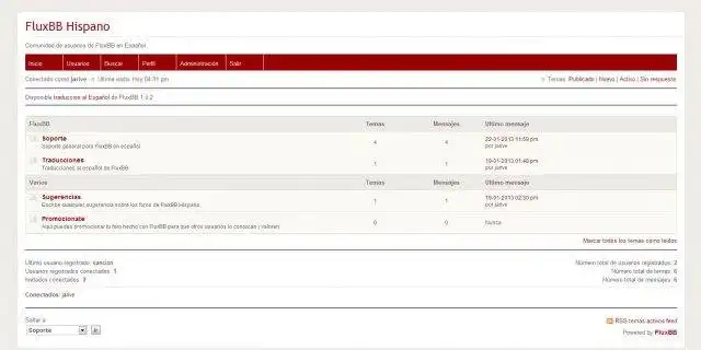 Download web tool or web app FluxBB Spanish