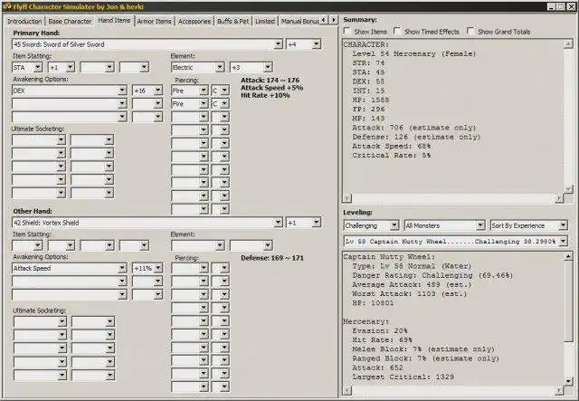 Завантажте веб-інструмент або веб-програму Flyff Character Simulator для запуску в Windows онлайн через Linux онлайн