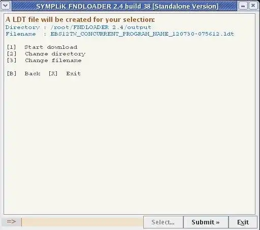 Download web tool or web app FNDLOADER