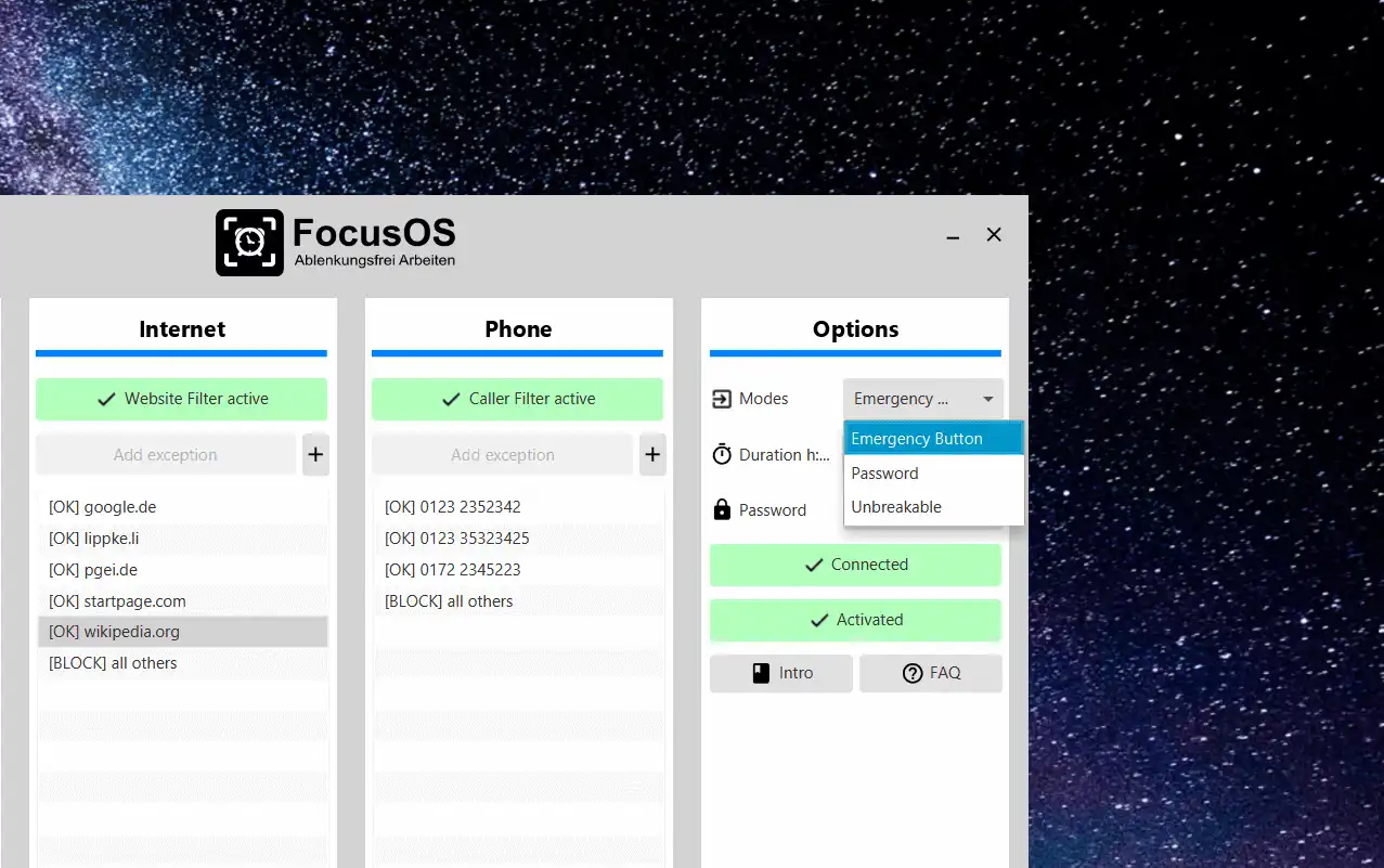 Download webtool of webapp FocusOS - Blocker Website, Apps, Oproepen