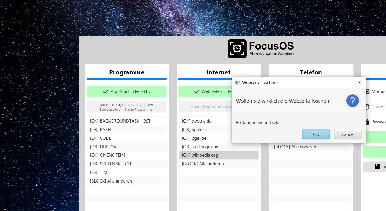 Download webtool of webapp FocusOS - Blocker Website, Apps, Oproepen