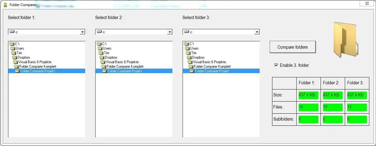 Download web tool or web app Folder Comparer