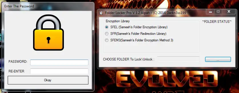 Download web tool or web app Folder Locker Pro