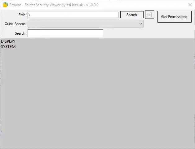Загрузите веб-инструмент или веб-приложение Folder Security Viewer