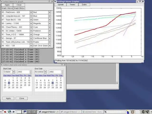 Web aracını veya web uygulamasını indirin Folding@Home Grapher