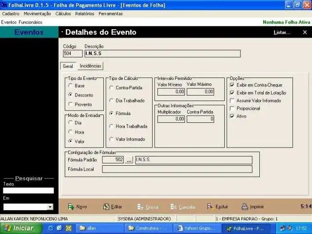 Download web tool or web app Folha de Pagamento Livre