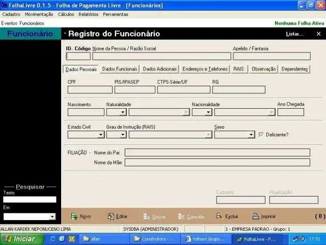 Download web tool or web app Folha de Pagamento Livre
