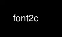 Font2c'yi Ubuntu Online, Fedora Online, Windows çevrimiçi emülatörü veya MAC OS çevrimiçi emülatörü üzerinden OnWorks ücretsiz barındırma sağlayıcısında çalıştırın