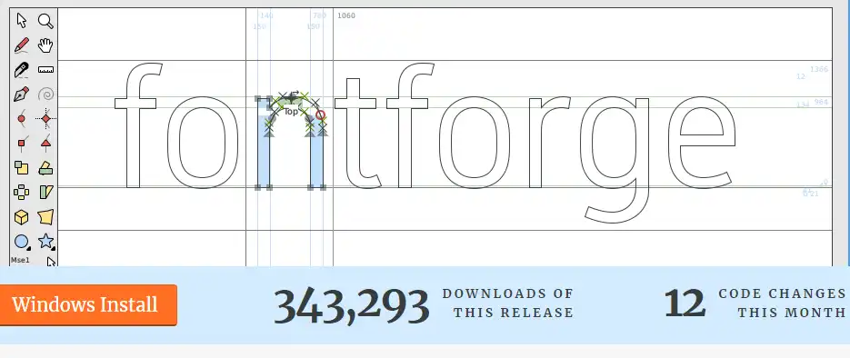 웹 도구 또는 웹 앱 FontForge 다운로드