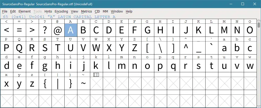 Scarica lo strumento Web o l'app Web FontForge Windows build