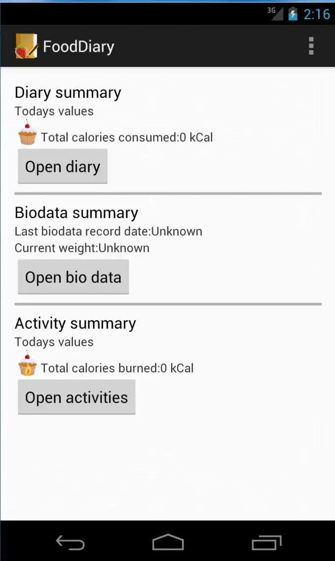 Download web tool or web app FoodDiary