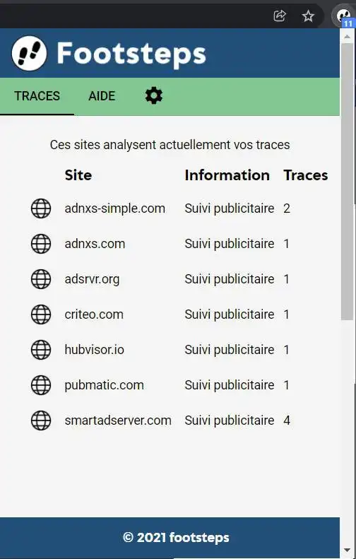 Download web tool or web app Footsteps