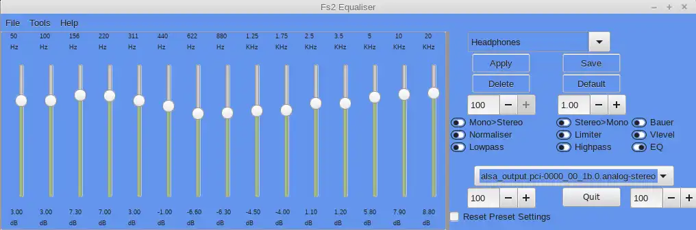 قم بتنزيل أداة الويب أو تطبيق الويب Footswitch2 Equalizer