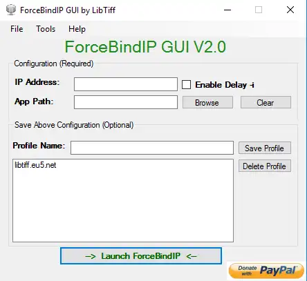 Download web tool or web app ForceBindIP GUI