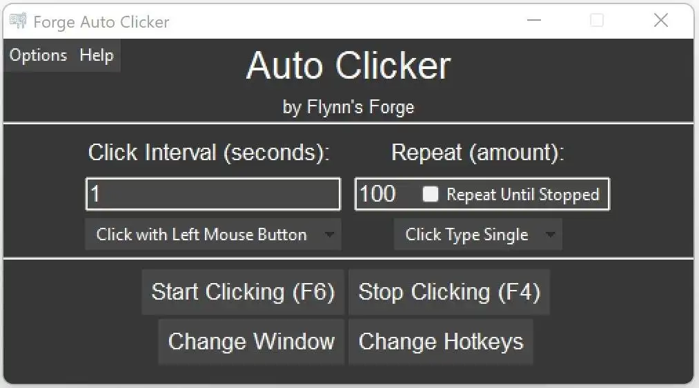 Télécharger l'outil Web ou l'application Web Forge Auto Clicker