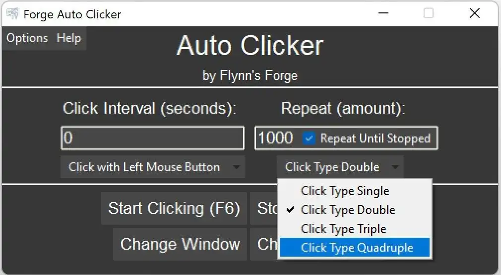 Télécharger l'outil Web ou l'application Web Forge Auto Clicker