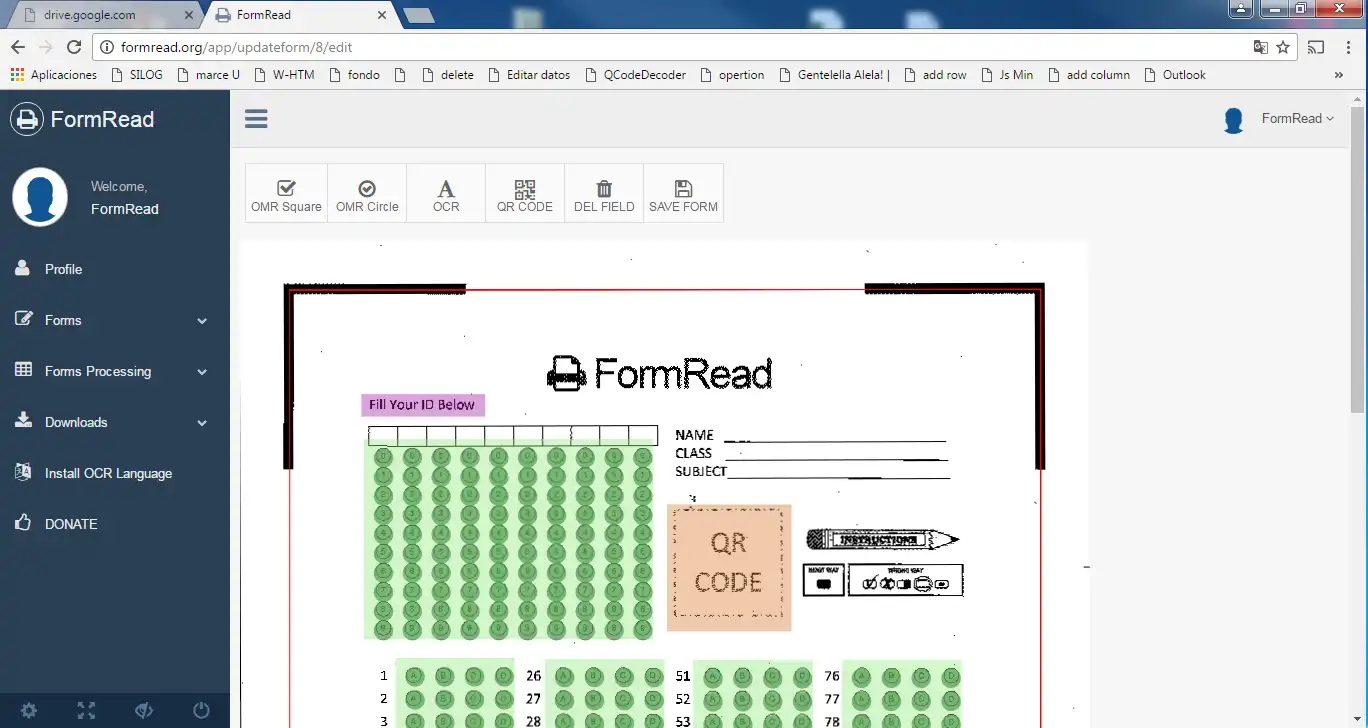 Scarica lo strumento Web o l'app Web FormRead per l'esecuzione in Linux online