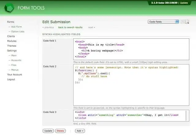 Mag-download ng web tool o web app na Form Tools