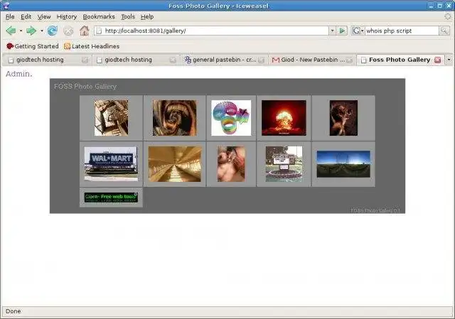 Загрузите веб-инструмент или веб-приложение FOSS Photo Gallery