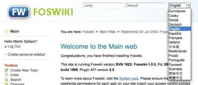 ابزار وب یا برنامه وب Foswiki را دانلود کنید