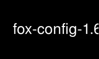 Run fox-config-1.6 in OnWorks free hosting provider over Ubuntu Online, Fedora Online, Windows online emulator or MAC OS online emulator